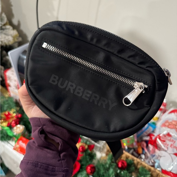 Burberry Other - SOLD ❤️❤️FINAL SALE💐BURBERRY black cannon branded nylon belt bag Fanny pack ✨